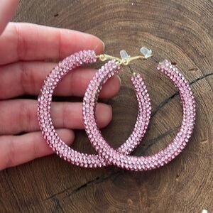 Light Pink Hoops 12